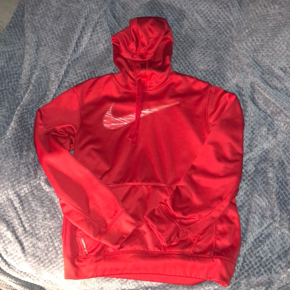 Red Nike hoodie